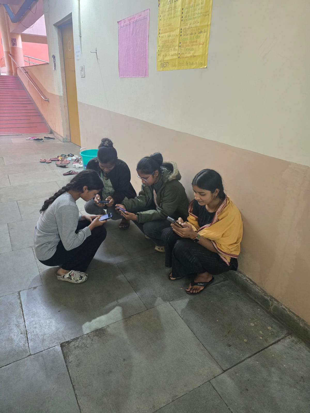 Multilingual notes - English, Hindi, the mother tongue.